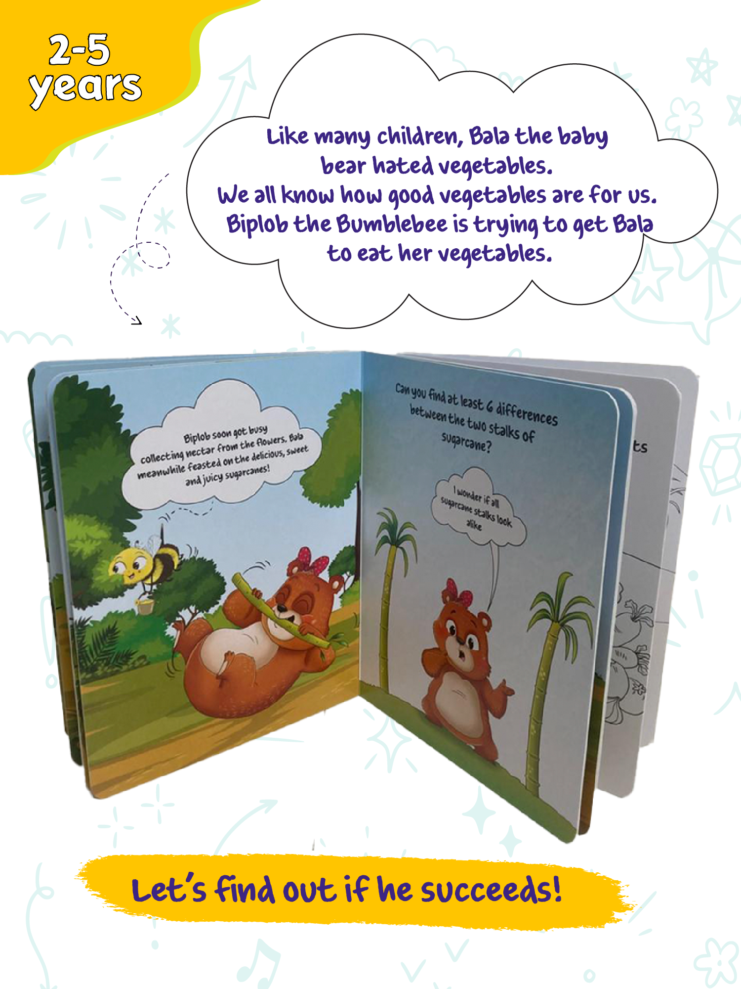 Biplob's Early Learner Series on Good Habits (Book 10) - Bala the Bear who loved Vegetables