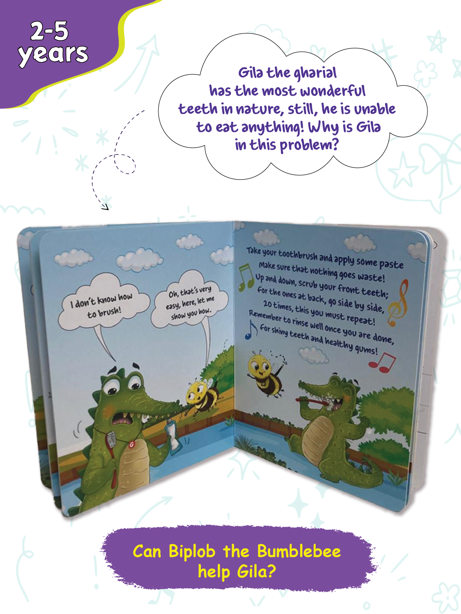 Biplob's Early Learner Series on Good Habits (Book 1) - Gila the Ghariyal Brushes his Teeth