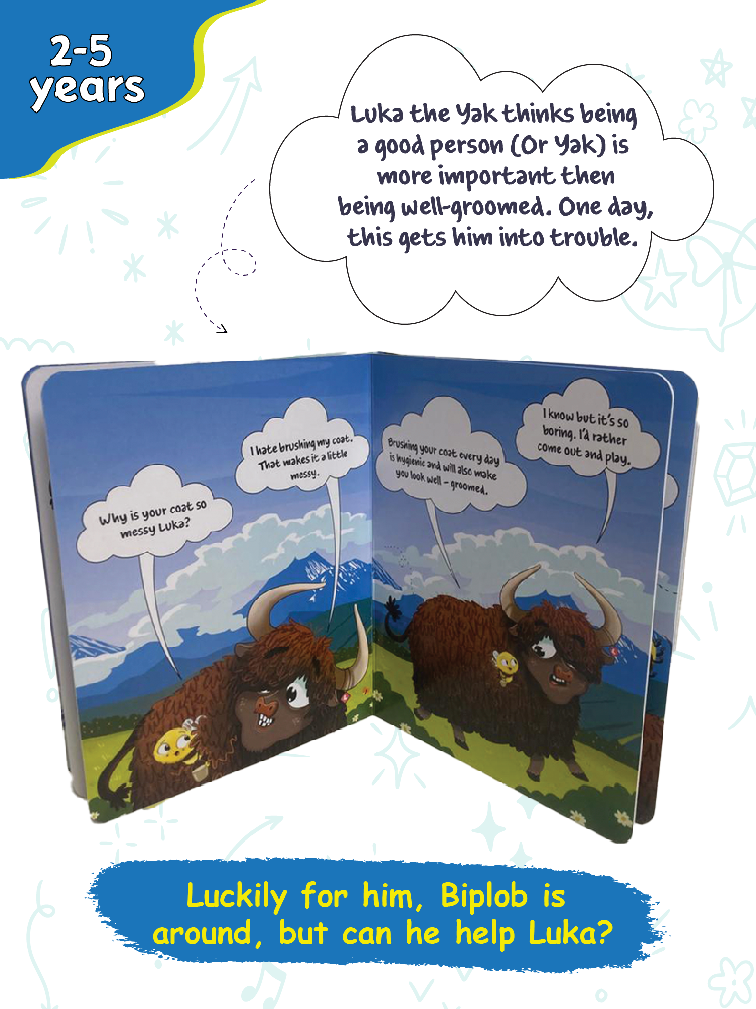 Biplob's Early Learner Series on Good Habits (Book 6) - Luka the Yak is Well Groomed