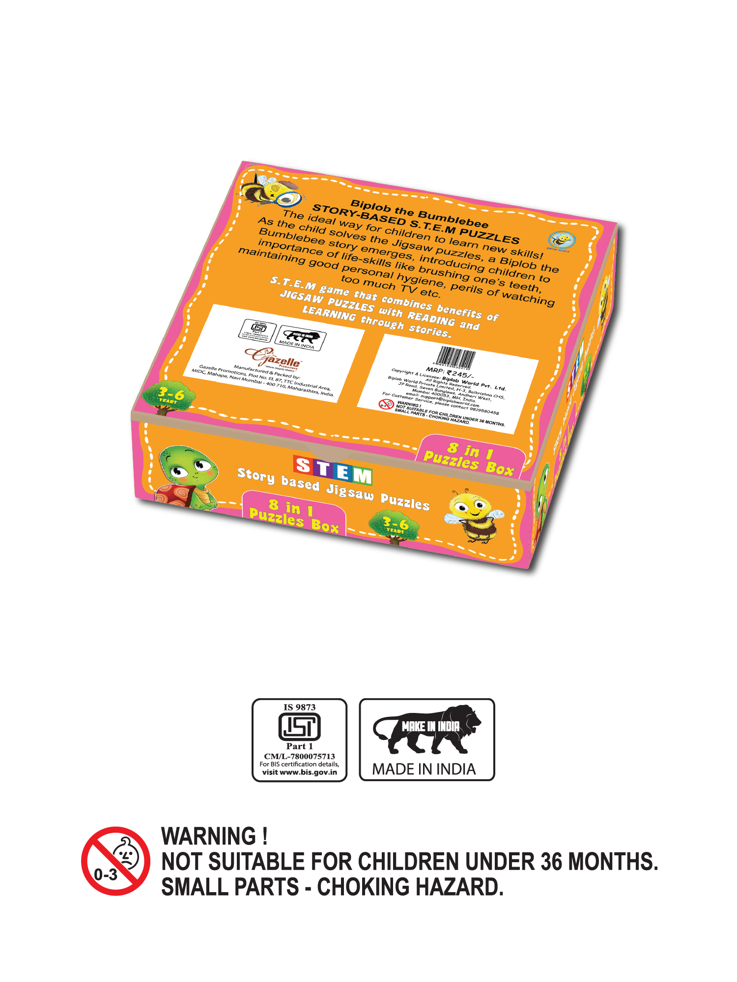 COMBO12: Biplob Colouring Books 1 to 7 + 5 Jigsaw Puzzles - Biplobworld -