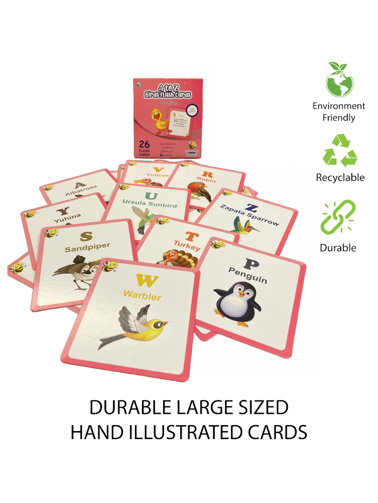 COMBO18: Premium Flash Cards - Set of 4 (Age 2 to 7) - Biplobworld - Biplobworld