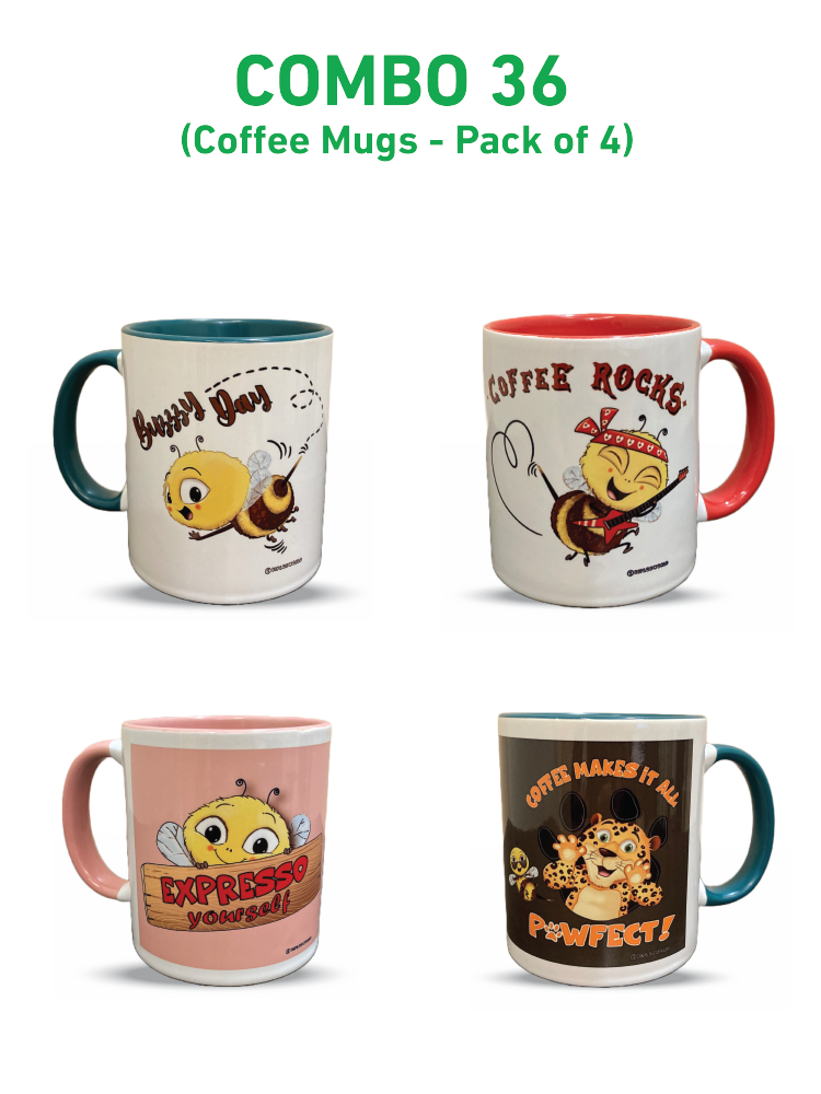 COMBO36: Pack of 4 Mugs - Biplobworld
