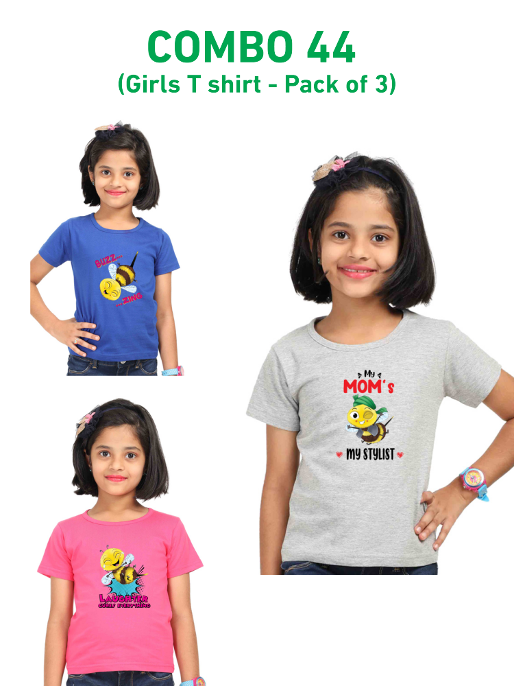 COMBO44: Pack of 3 Girls T shirts - Biplobworld