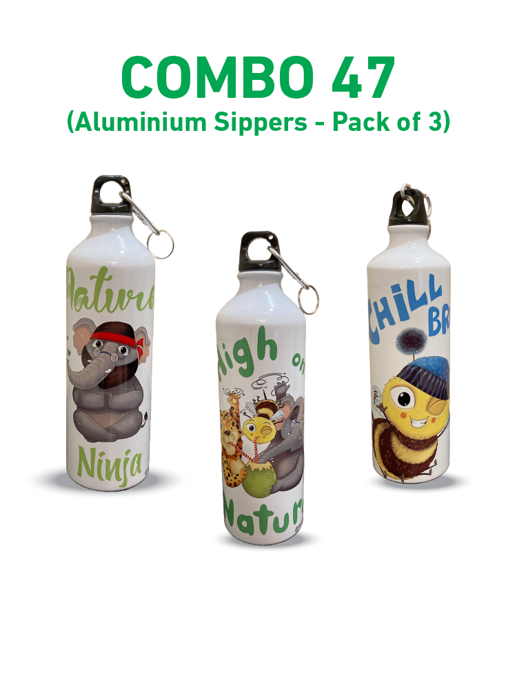 COMBO47: Pack of 3 Aluminium Sippers - Biplobworld