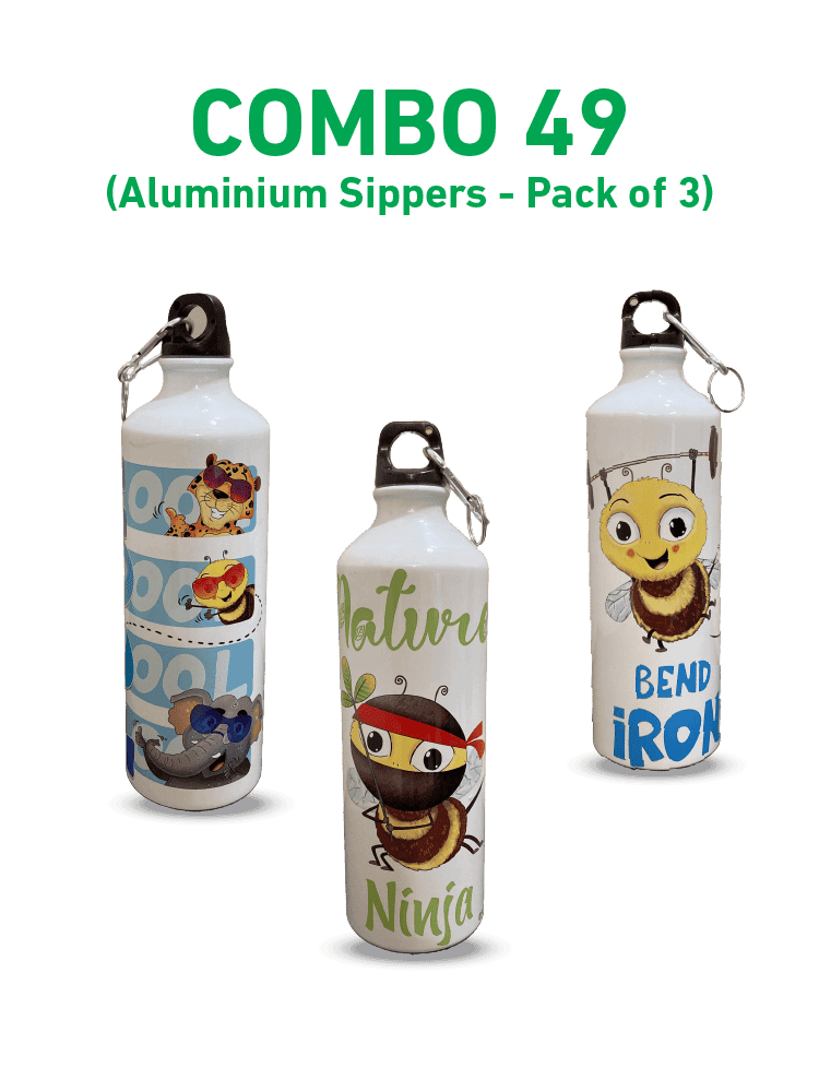 COMBO49: Pack of 3 Aluminium Sippers - Biplobworld