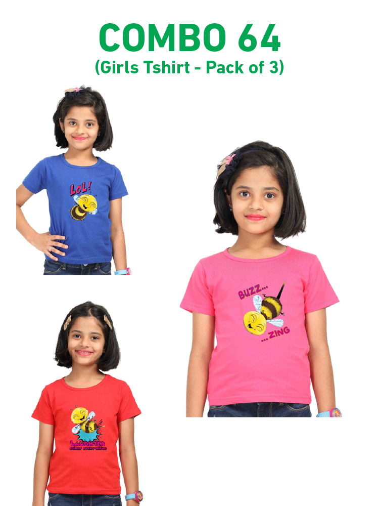 COMBO64: Pack of 3 Girls T Shirts - Biplobworld