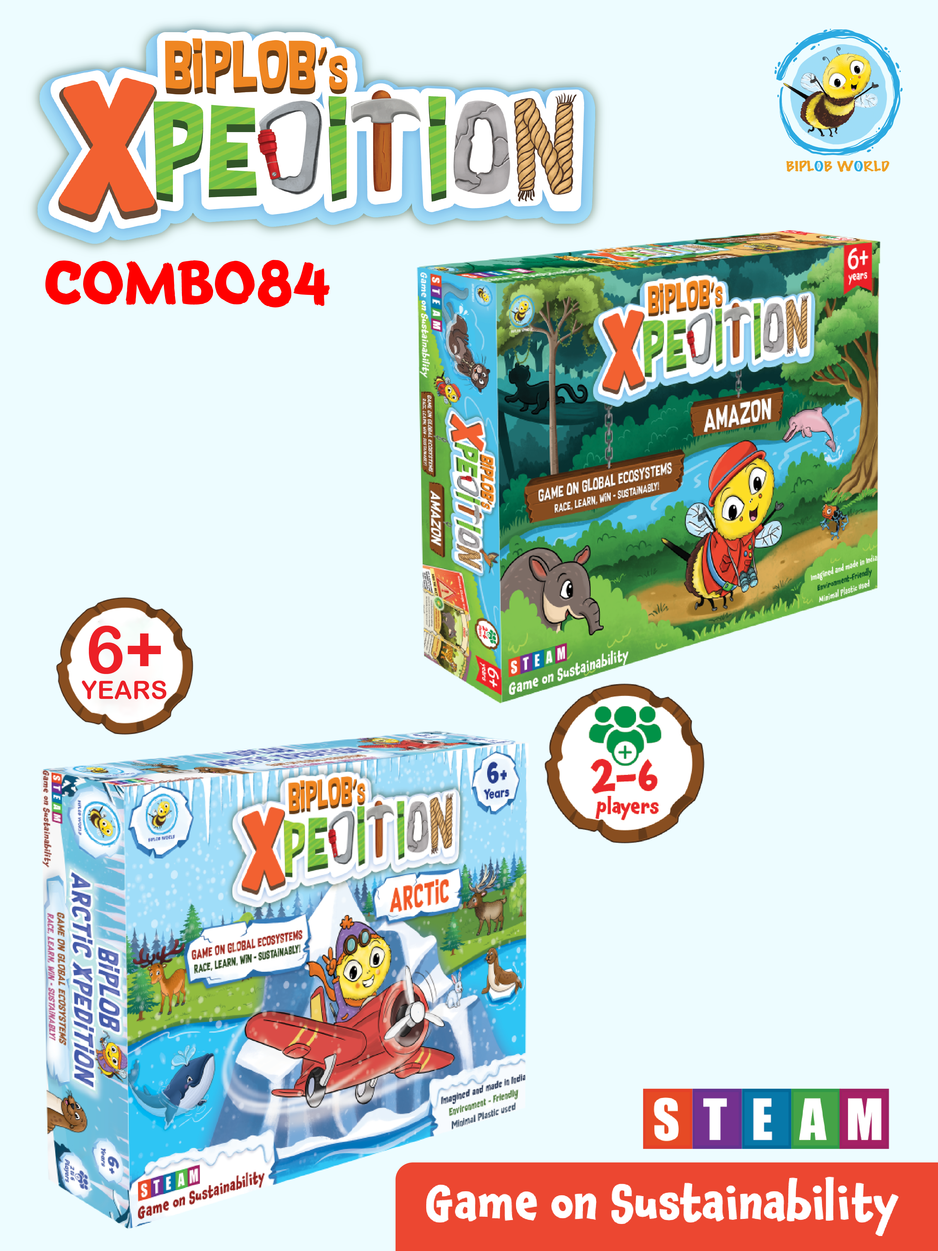 Combo 84: Biplob's Xpedition Amazon and Arctic board game