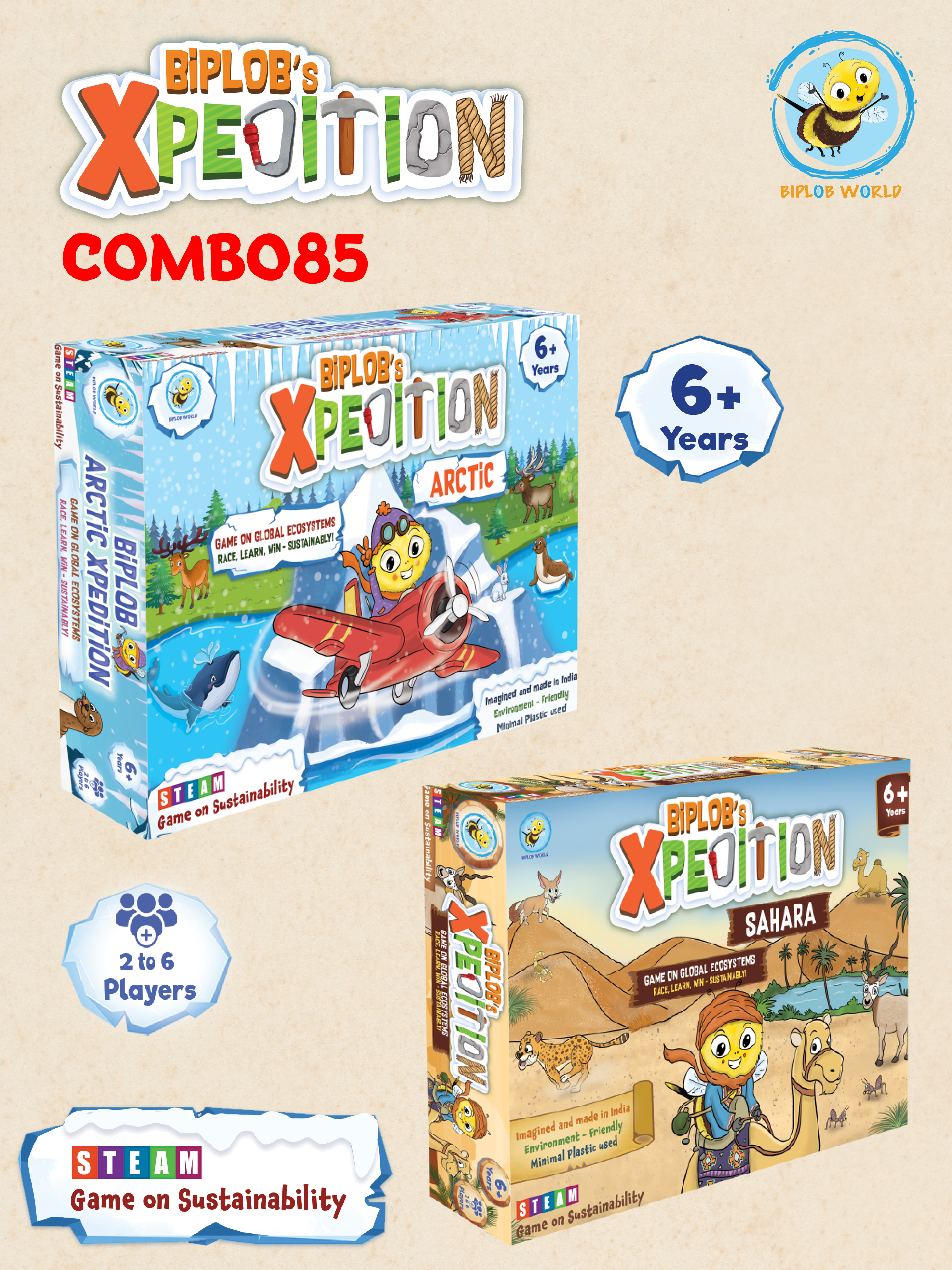Combo 85: Biplob's Xpedition Arctic and Sahara board game