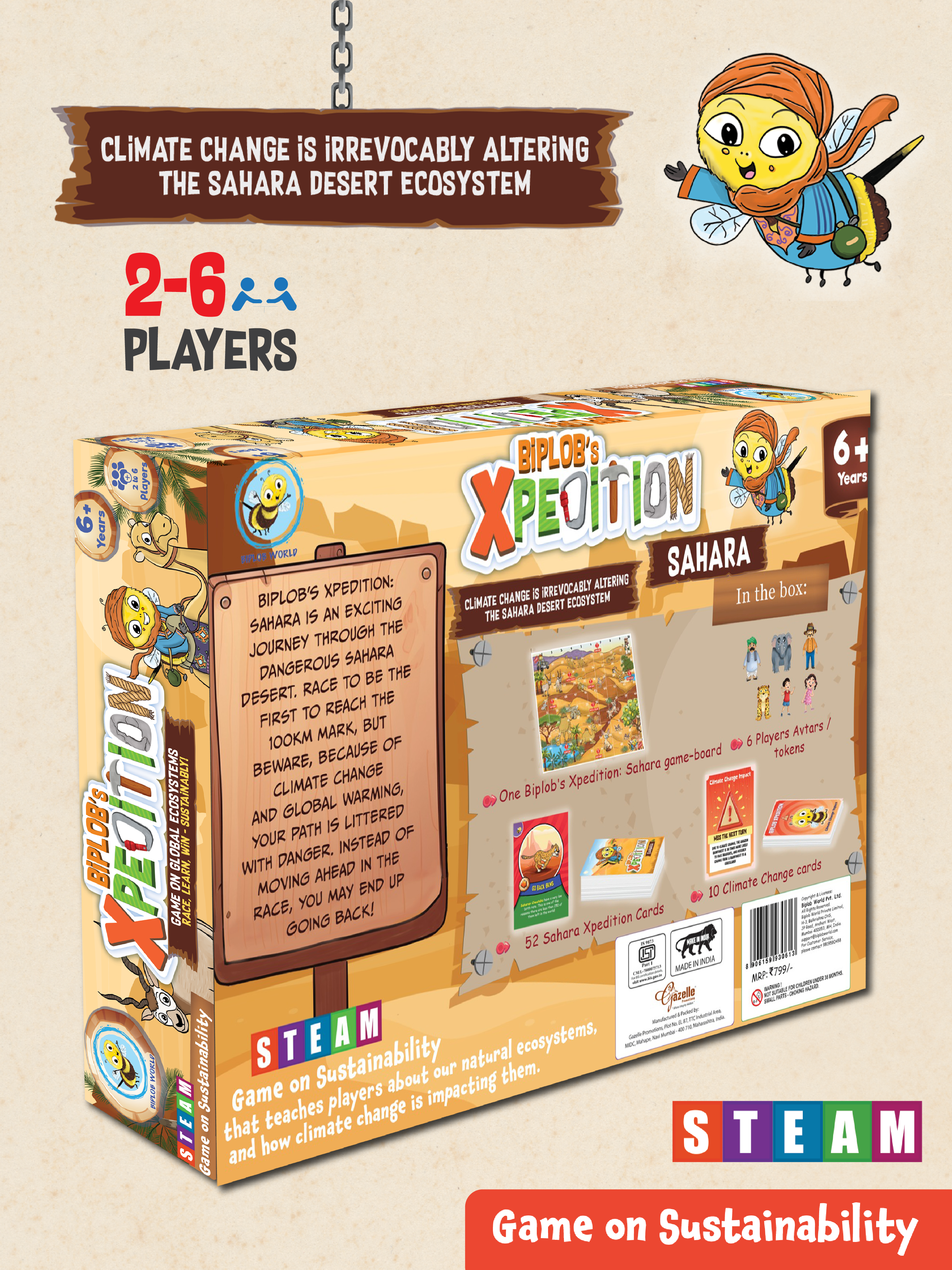 Combo 86: Biplob expedition Amazon and Sahara board game