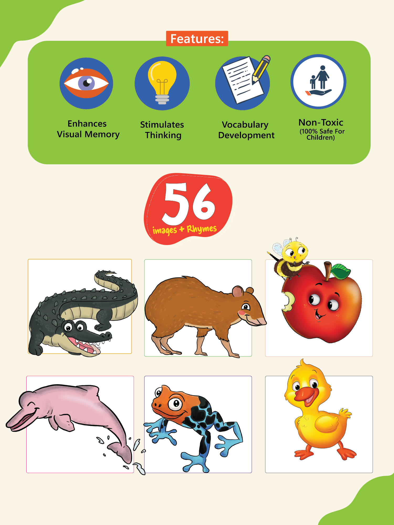 COMBO87: Pack of 6 Rhyming Flash Cards (Set 1)