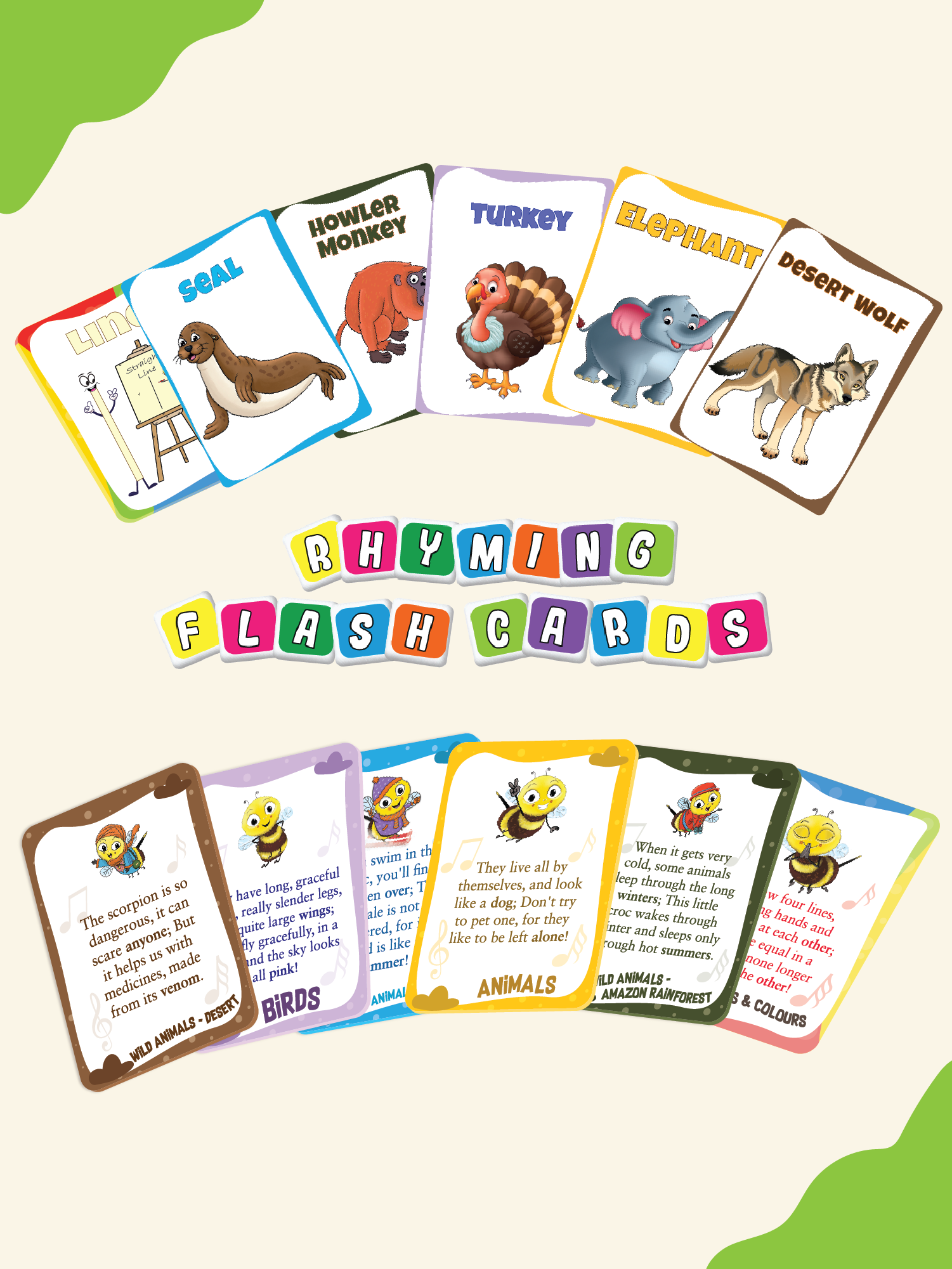 COMBO87: Pack of 6 Rhyming Flash Cards (Set 1)