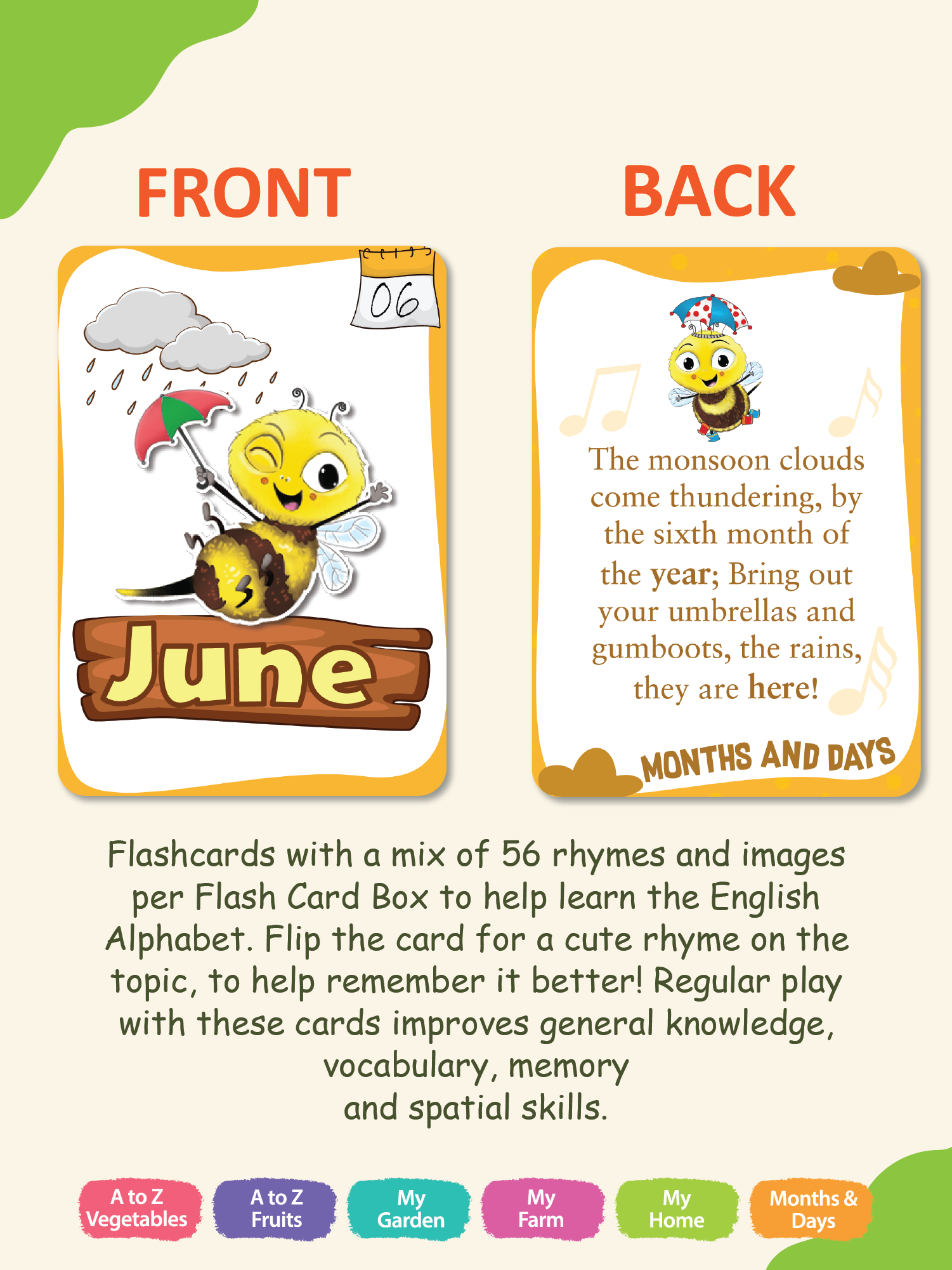 COMBO88: Pack of 6 Rhyming Flash Cards (Set 2)