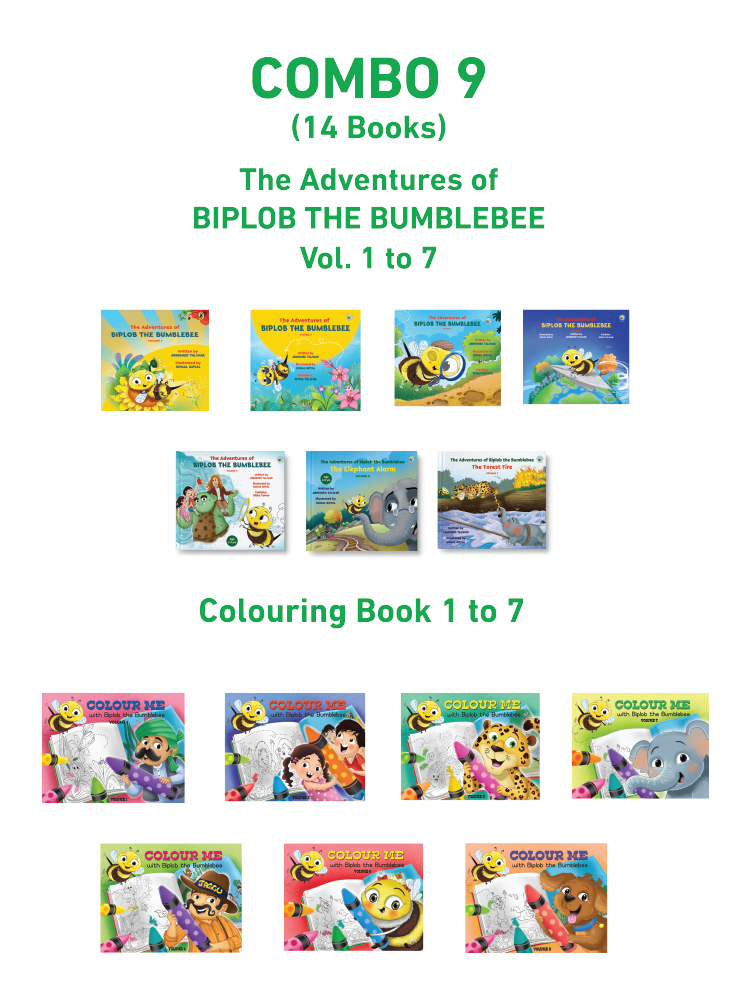 COMBO9: Biplob Storybook 1 to 7 + Colouring Books 1 to 7 - Biplobworld