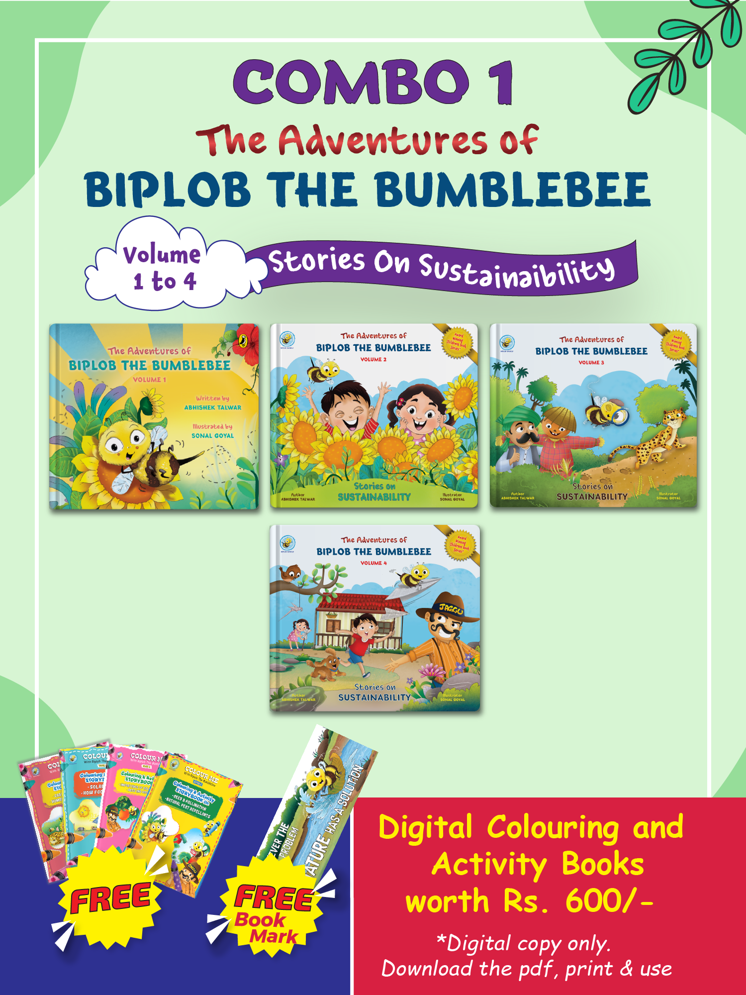 COMBO1: Adventures of Biplob the Bumblebee - Volume 1 to 4