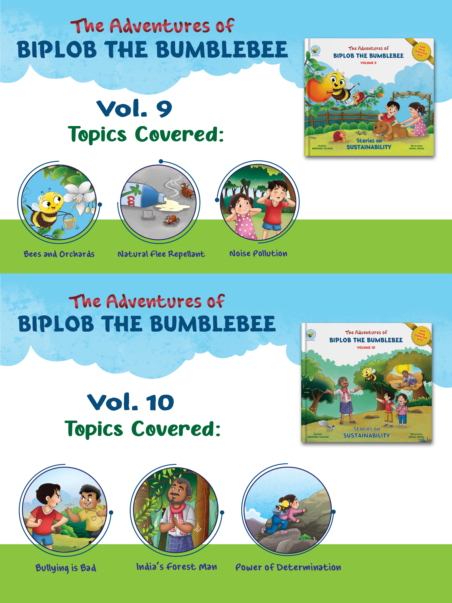 COMBO3: Adventures of Biplob the Bumblebee - Volume 7 to 10