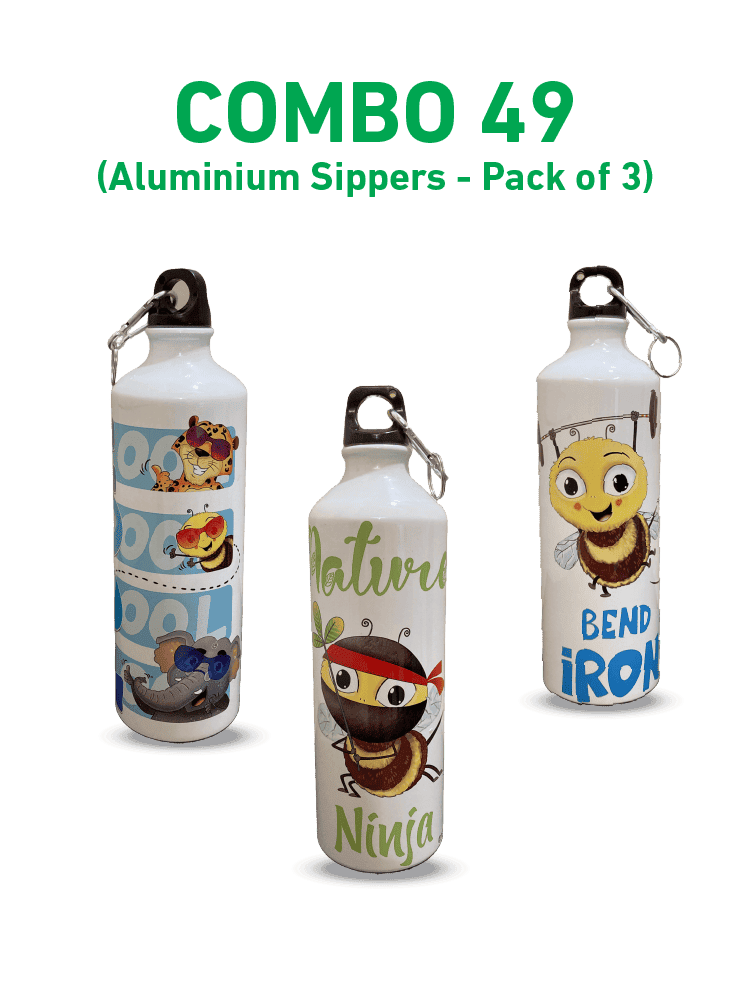 COMBO49: Pack of 3 Aluminium Sippers