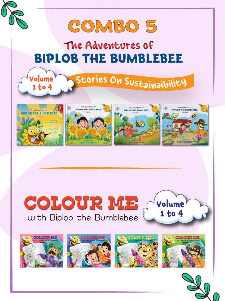 COMBO5: Biplob storybook 1 to 4 + Colouring Book 1 to 4