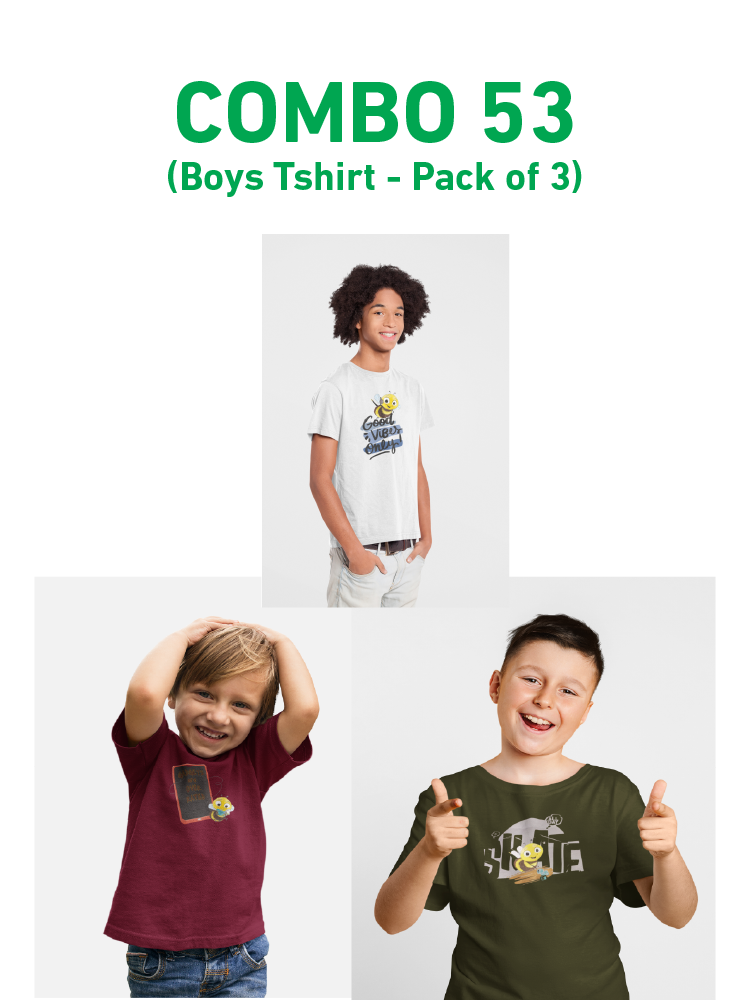 COMBO53: Pack of 3 Boys T shirts
