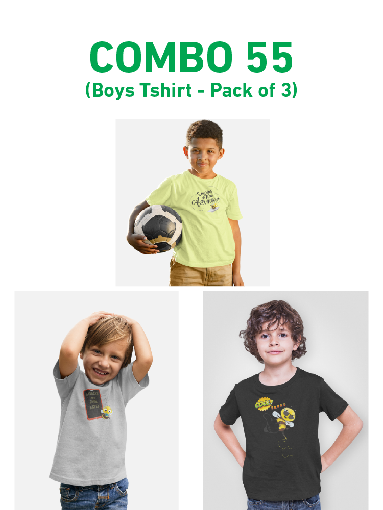 COMBO55: Pack of 3 Boys T shirts