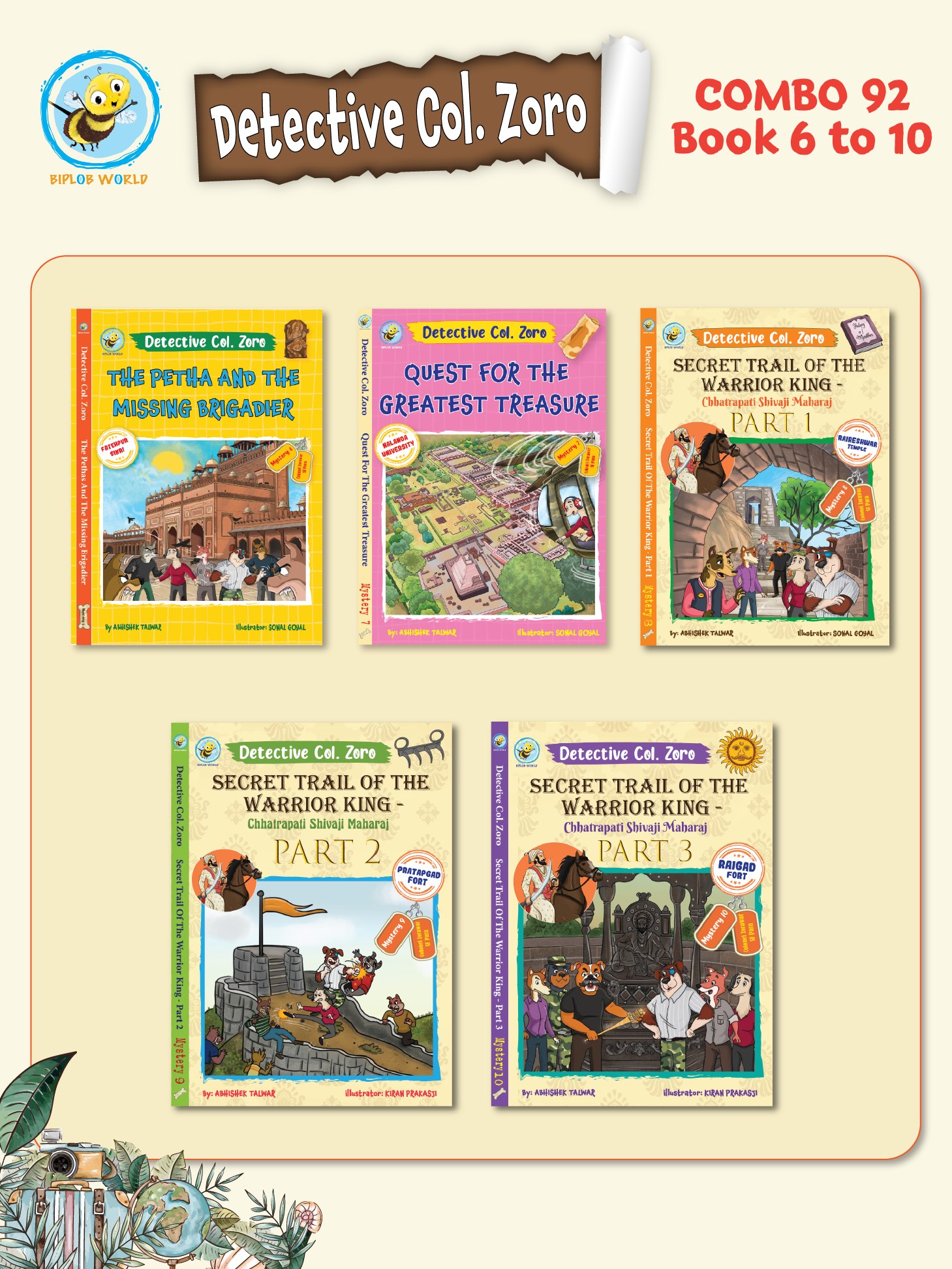 Combo92: Detective Col. Zoro Mystery: Book 6 to 10