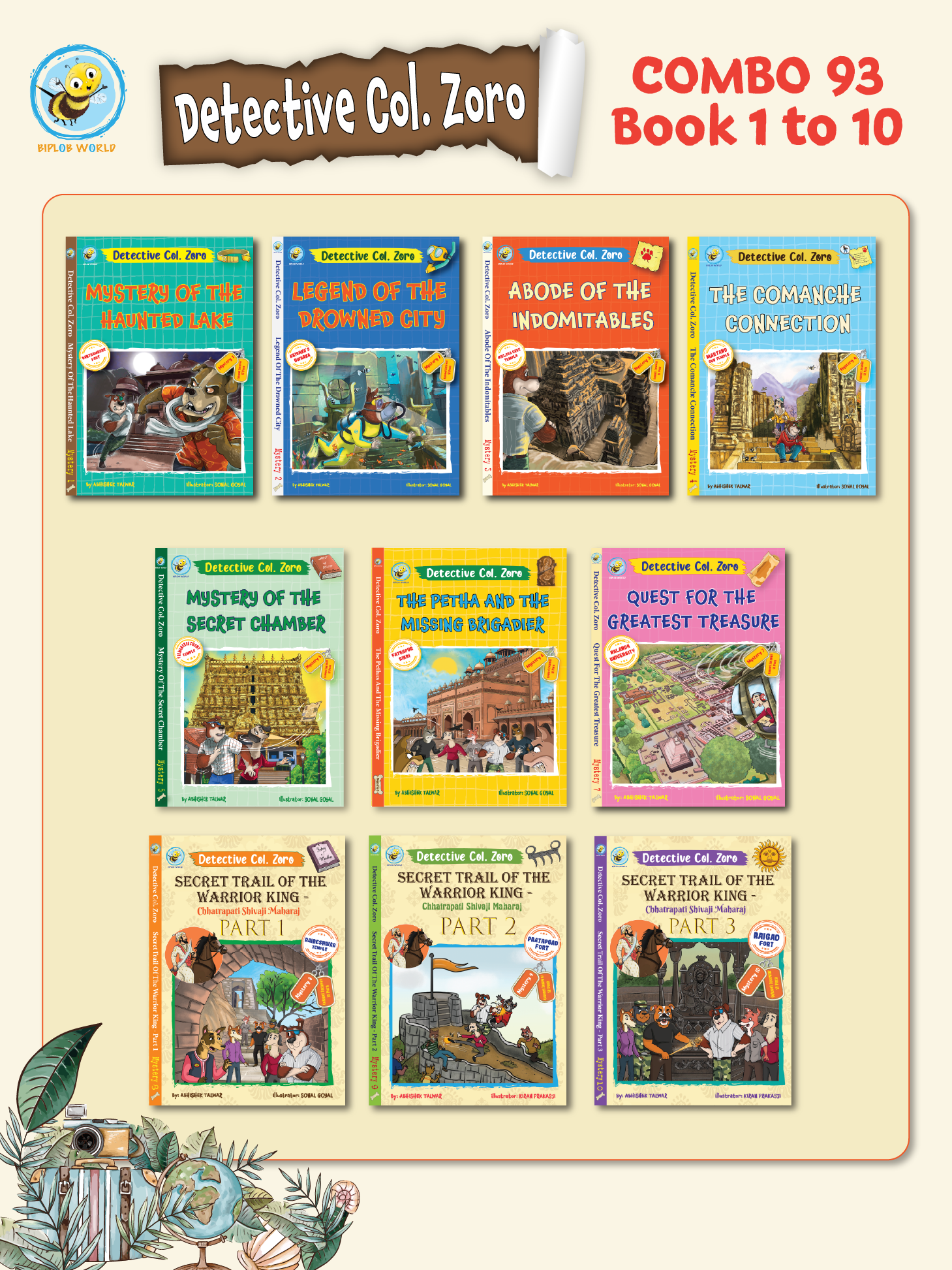 Combo93: Detective Col. Zoro Mystery: Book 1 to 10