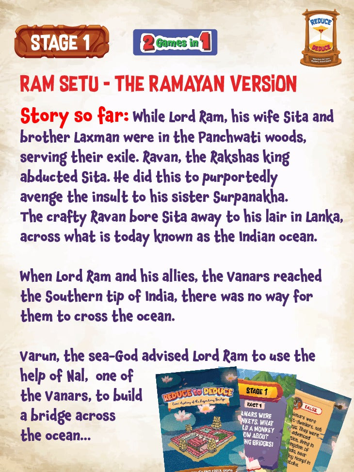 Reduce to Deduce: Ram Setu (Mystery of the Legendary Bridge)