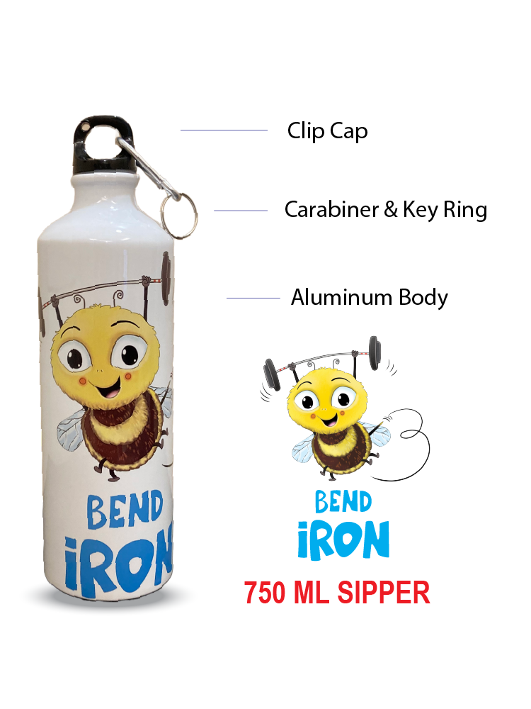 White Aluminium Sipper (SWHITEBI) - Biplobworld