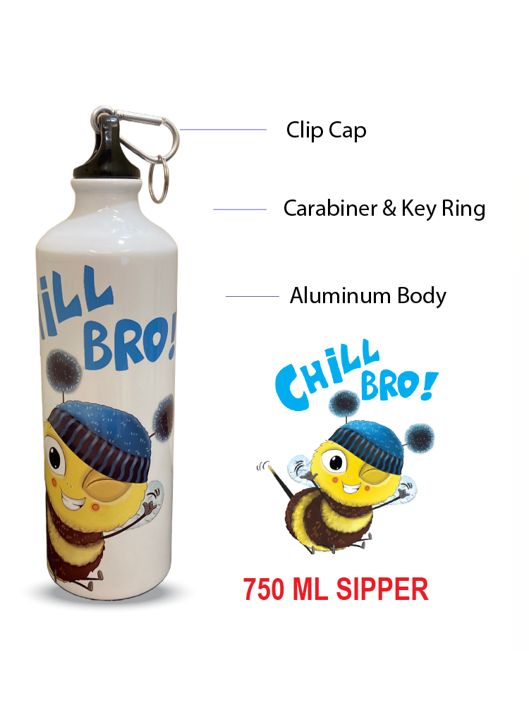 White Aluminium Sipper (SWHITECB) - Biplobworld