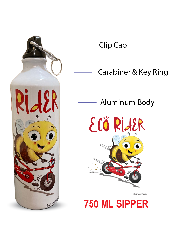 White Aluminium Sipper (SWHITEER) - Biplobworld
