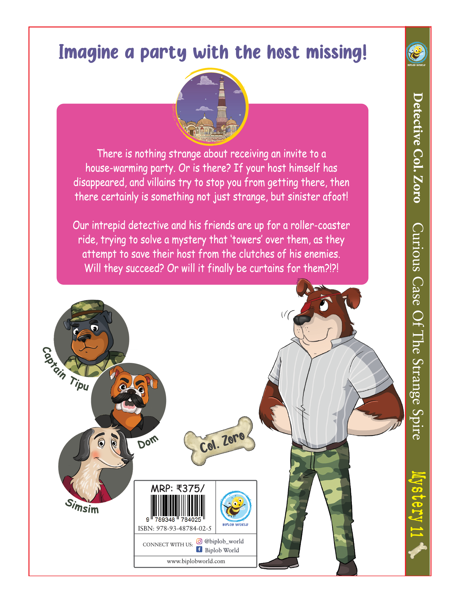 Detective Col. Zoro Book 11: Qutb Minar: Curious Case of the Strange Spire