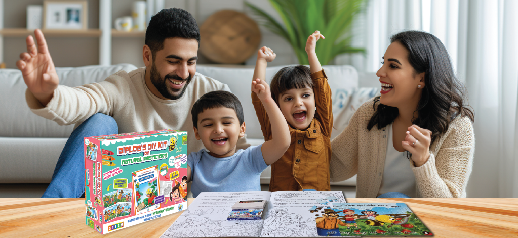 Child developing motor skills through story-based puzzles, colouring books and hands-on DIY learning