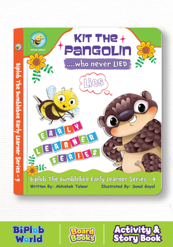Kit the Pangolin Who Never Lied early learner interactive board book for toddlers age 2–5 about honesty and truthfulness