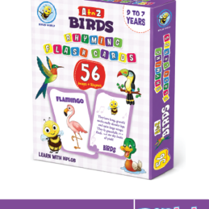Biplob Premium Flashcards A to Z Bird Discovery educational bird alphabet flashcards for kids with rhymes and colourful illustrations