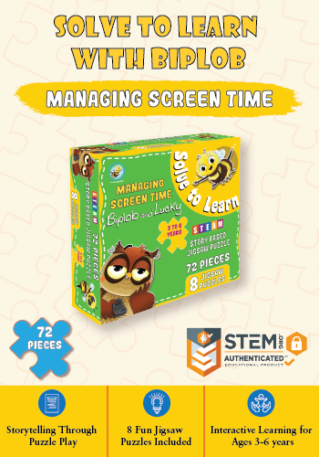Solve to Learn Biplob and Lucky story based STEM jigsaw puzzle set for kids age 3–6 with 8 puzzles