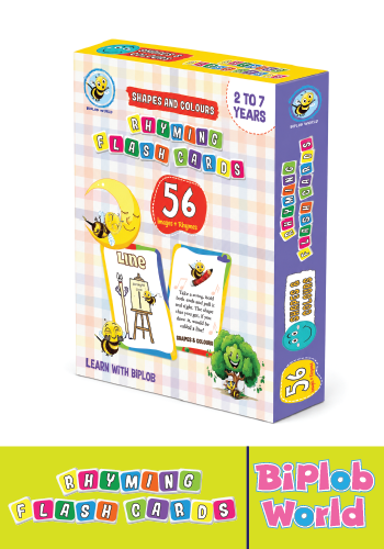 Biplob Premium Flashcards Shapes and Colours educational flashcards for kids with rhymes colourful illustrations and early learning activities