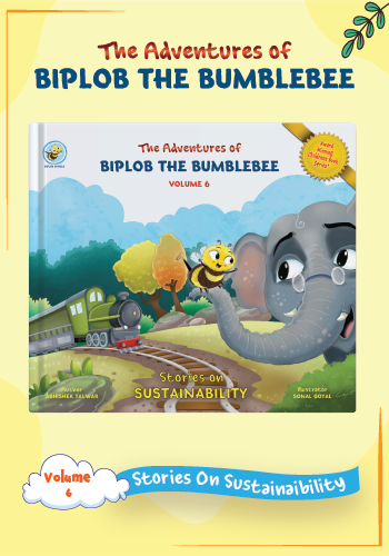 The Adventures of Biplob the Bumblebee Vol 6 STEM wildlife conservation story book for kids age 5–9 about elephant corridors