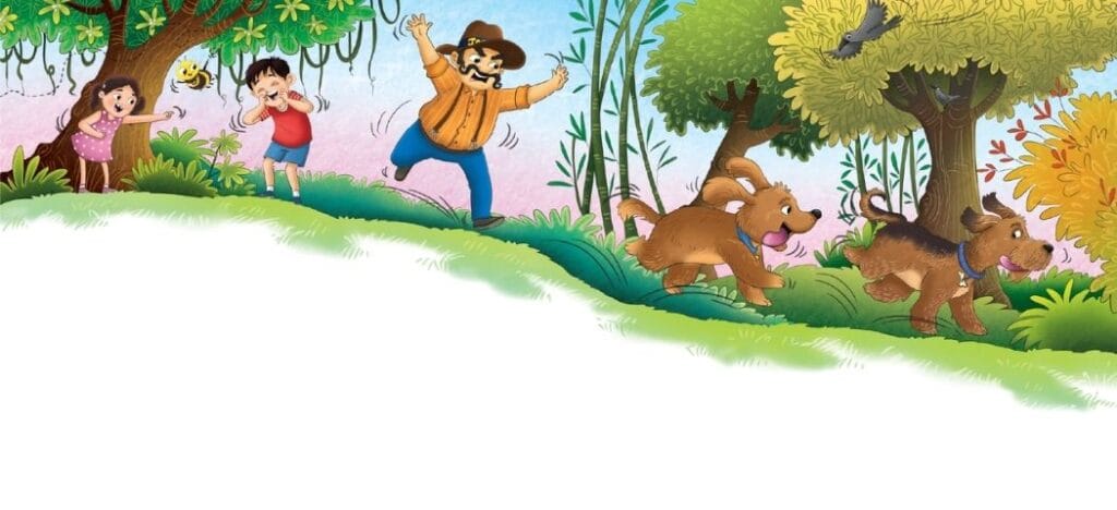 Friendly pet dog with children at home, representing the best family dogs for young kids