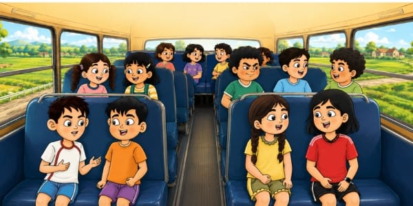 Children enjoying road trip activities with Biplob books board games colouring puzzles and DIY kits