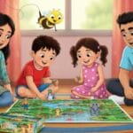 Parent and child bonding through Biplob books board games puzzles colouring DIY kits and time in nature