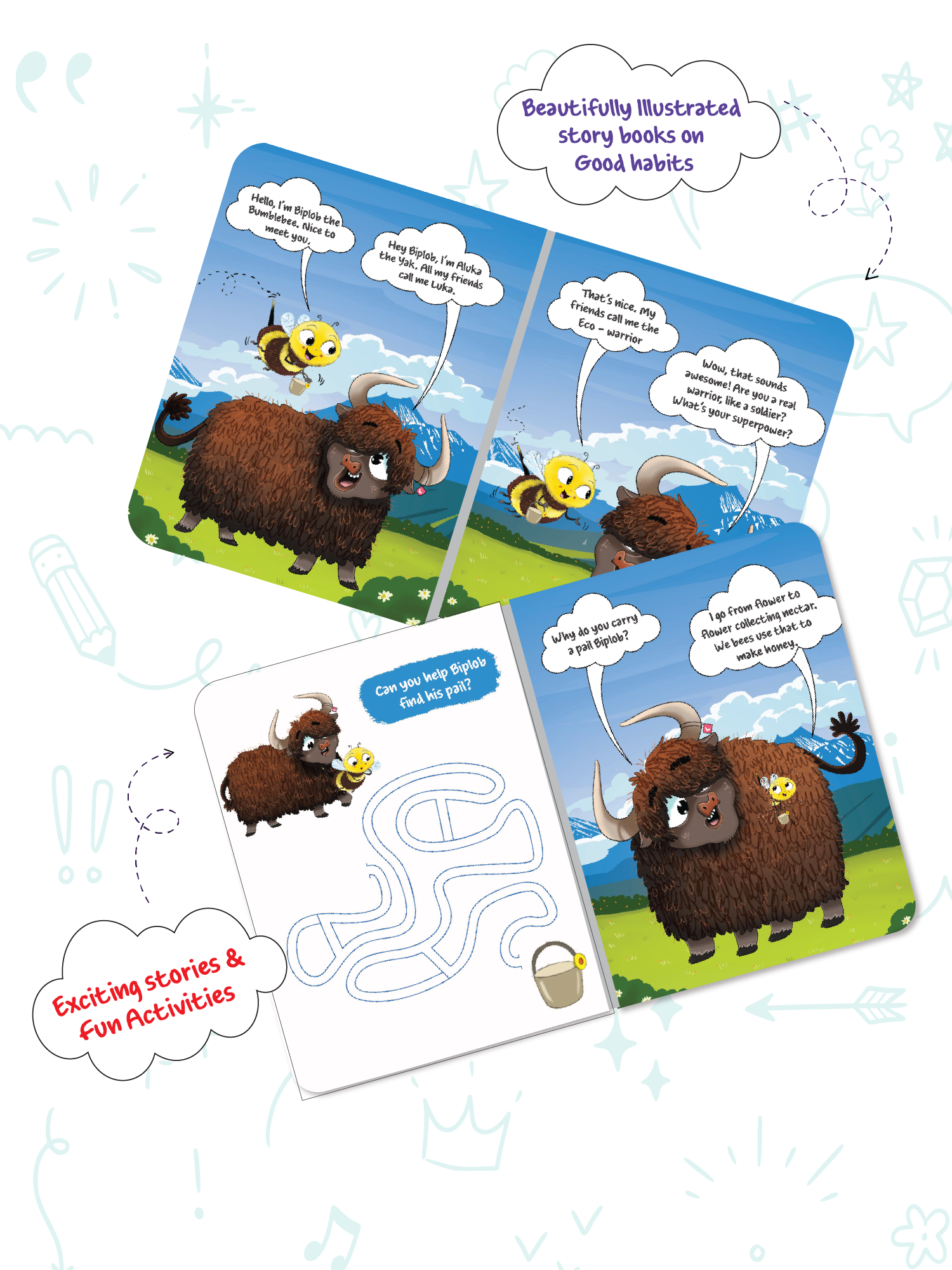 Biplob's Early Learner Series on Good Habits (Book 6) - Luka the Yak is Well Groomed