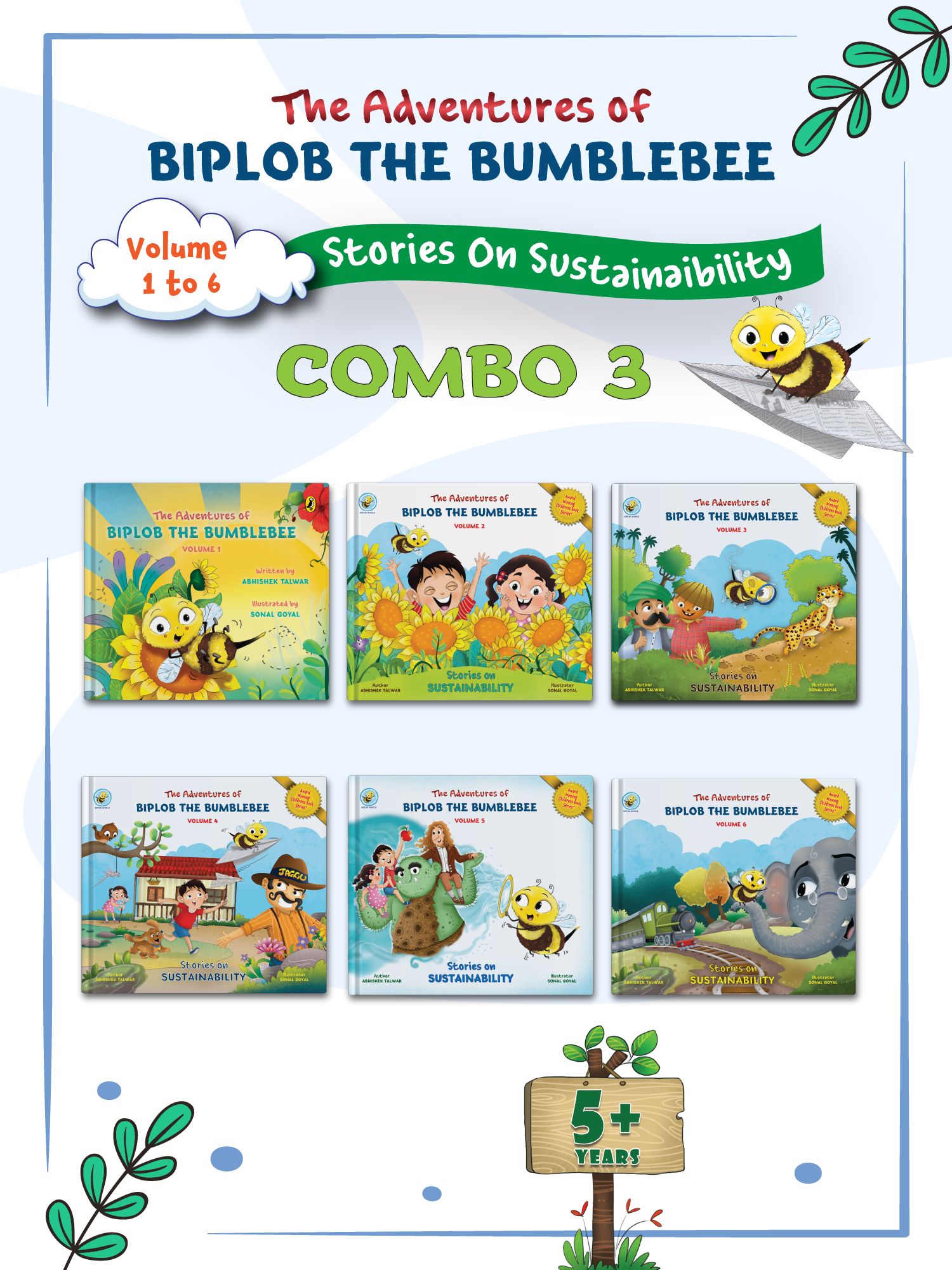 COMBO3: Adventures of Biplob the Bumblebee - Volume 1 to 6