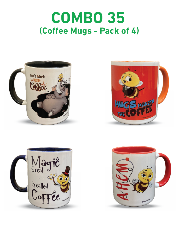 COMBO35: Pack of 4 Mugs - Biplobworld