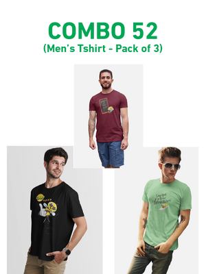 COMBO52: Pack of 3 Men's T shirts