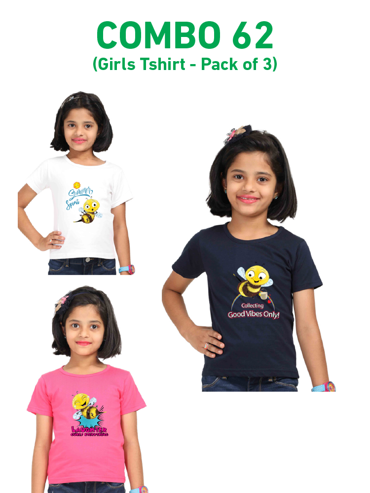 COMBO62: Pack of 3 Girls T Shirts - Biplobworld