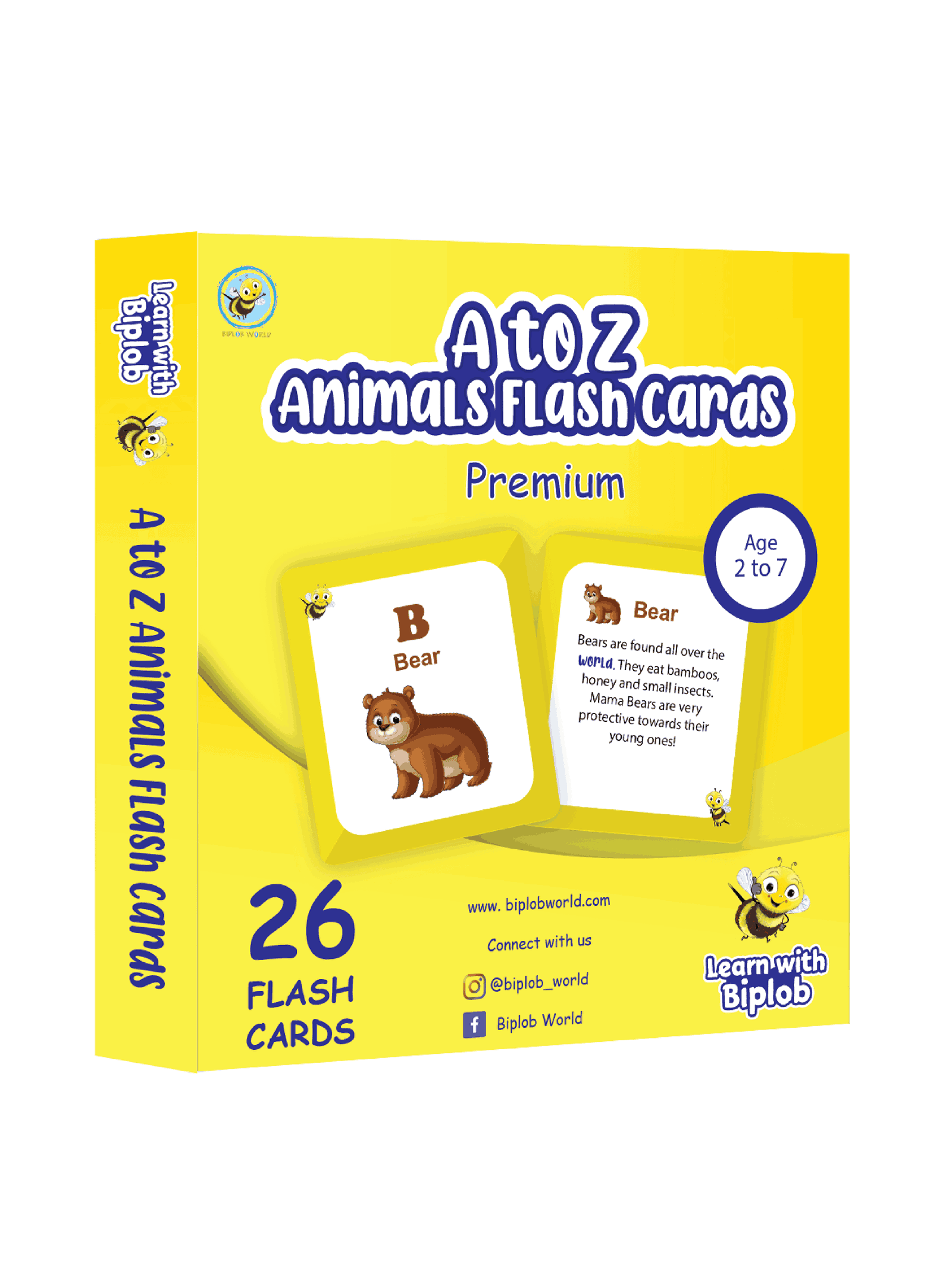 COMBO66: Biplob the Bumblebee Early Learner Book 1 to 5 + Biplob Premium Flashcards 1 to 4 - Biplobworld