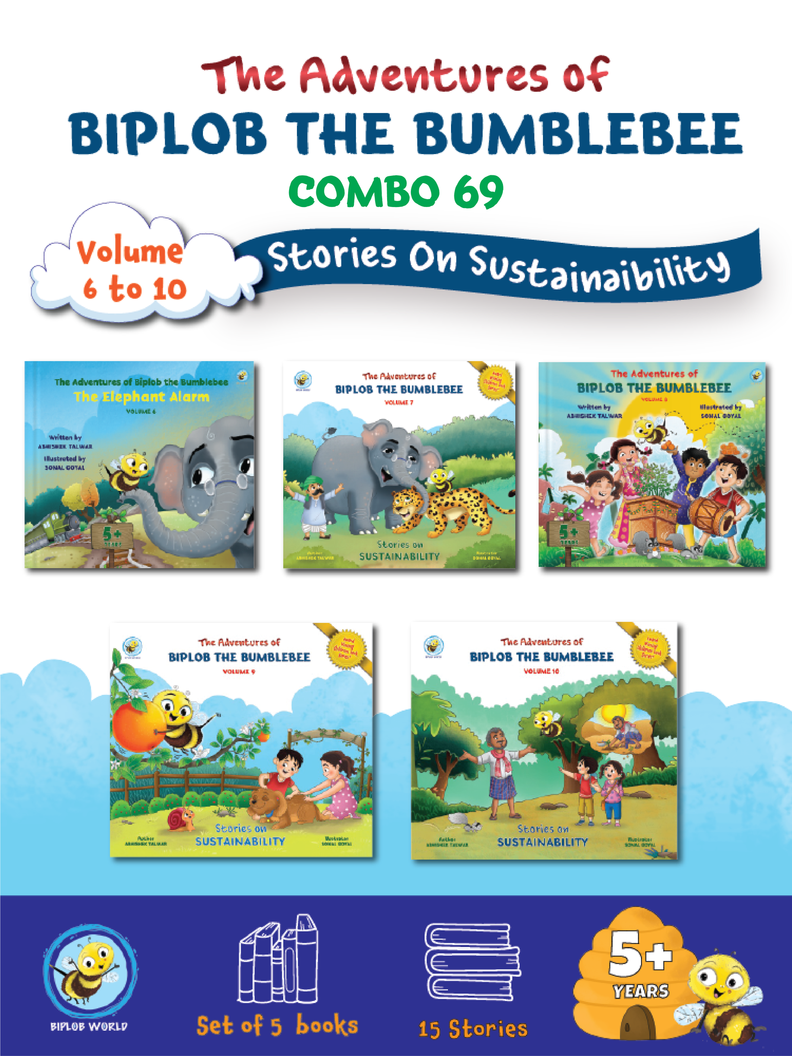 COMBO69: Adventures of Biplob the Bumblebee: Volume 6 to 10 - Biplobworld