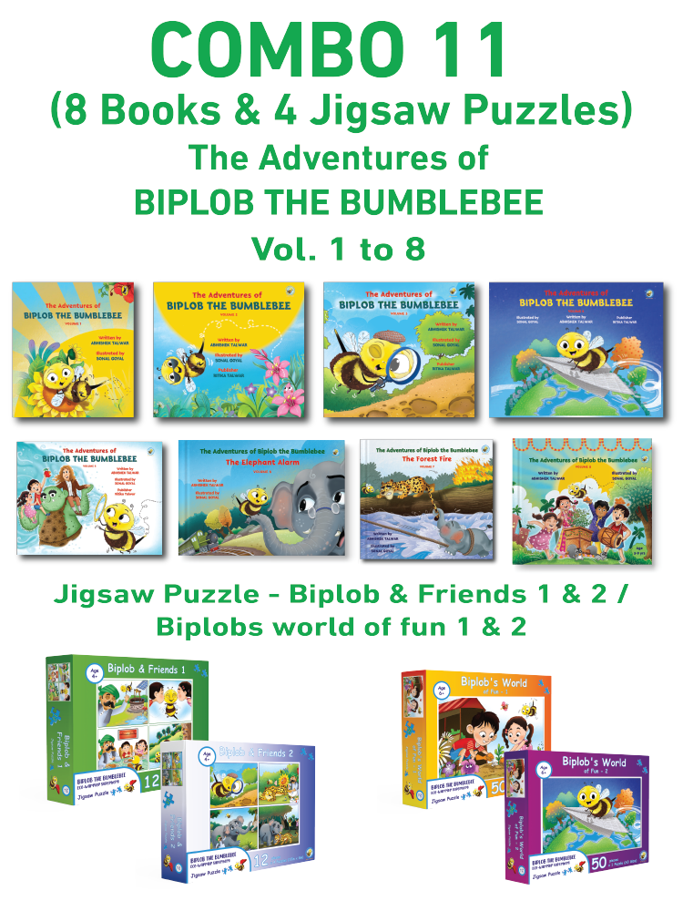COMBO11: Biplob storybook 1 to 8 + Jigsaw Puzzles Biplob & Friends 1 &2 and World of Fun 1 & 2