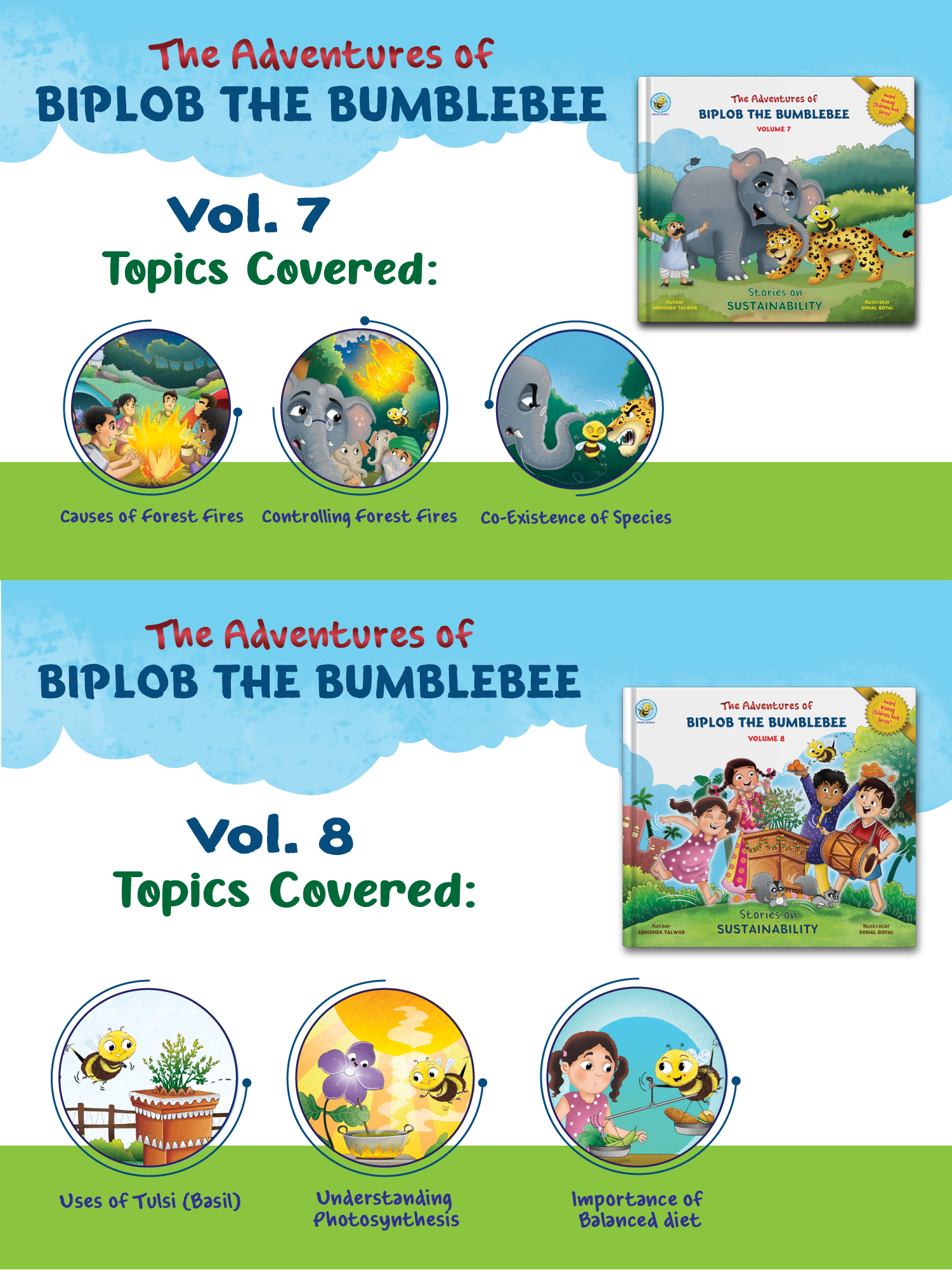 COMBO2: Adventures of Biplob the Bumblebee: Volume 5 to 8