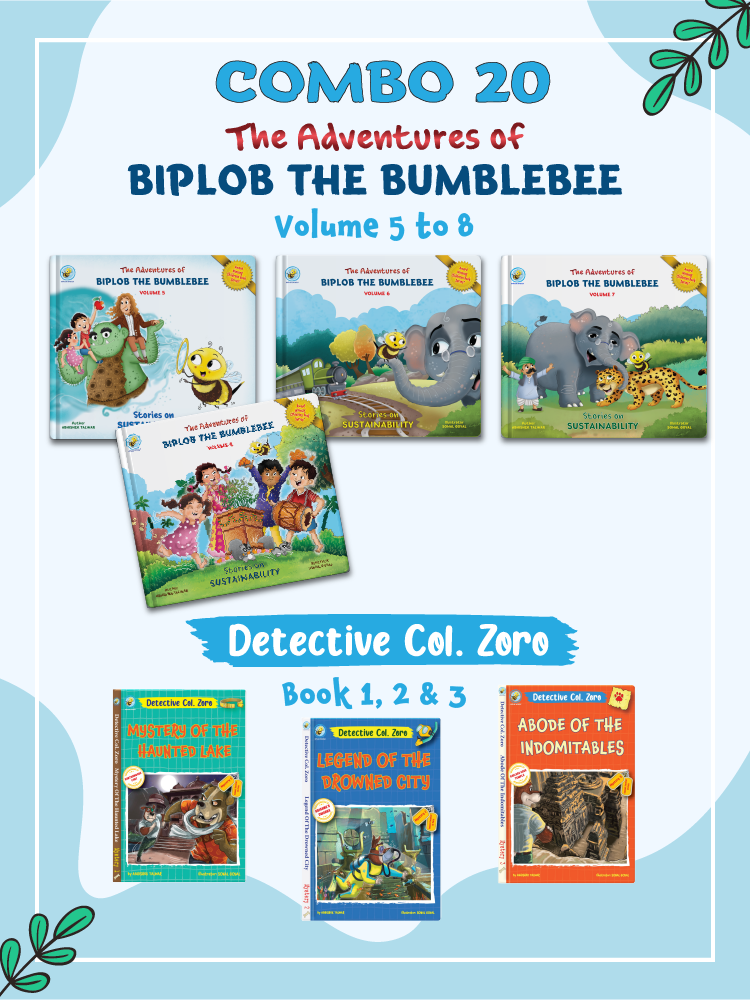 COMBO20: Biplob Storybook 5 to 8 + Detective Col. Zoro Book 1 to 3
