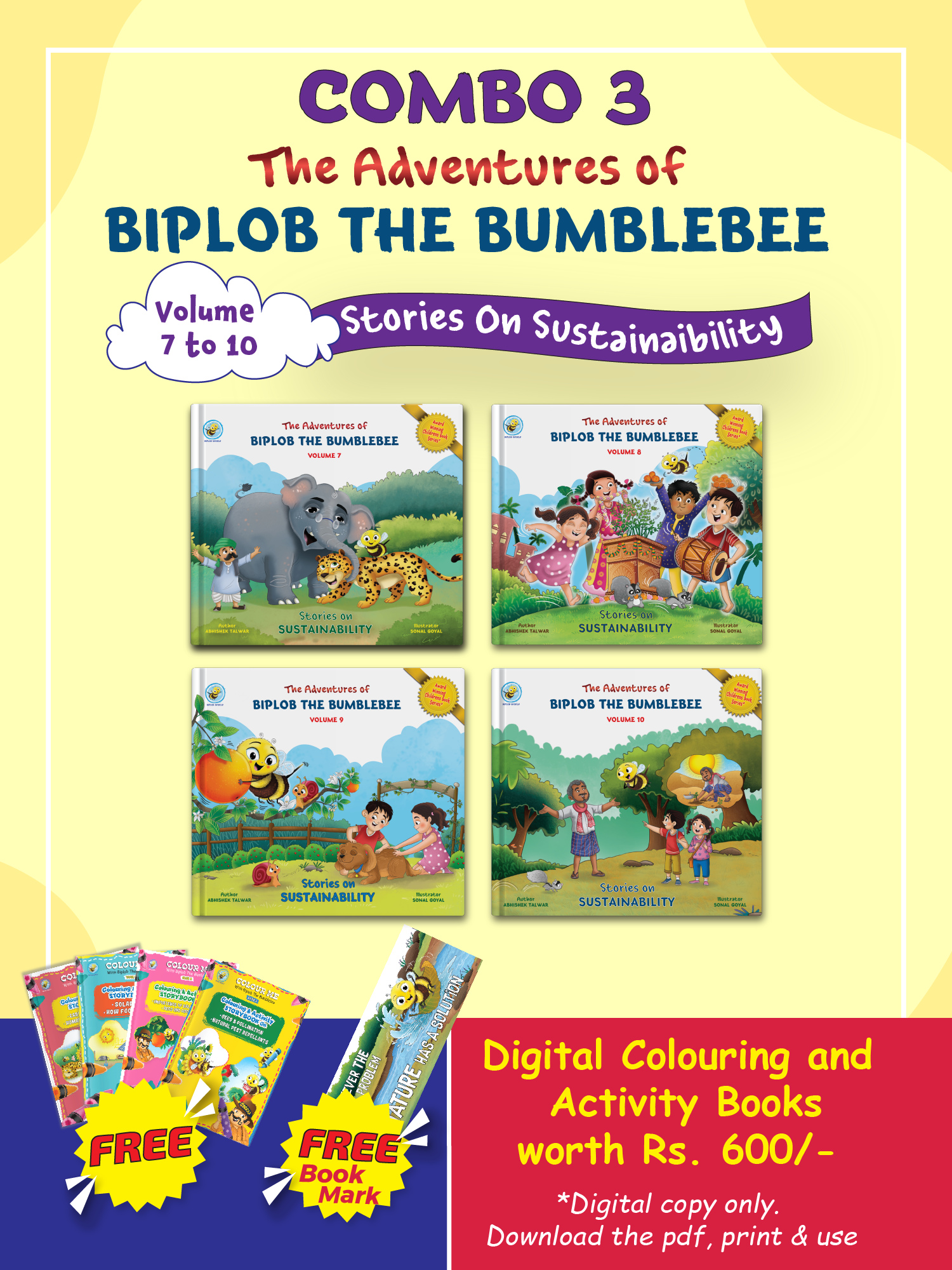 COMBO3: Adventures of Biplob the Bumblebee - Volume 7 to 10
